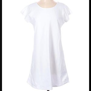 NWT Bobeau Women’s White Short Sleeve Scoop Neck Dress Size Medium